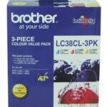 Brother LC38CL3PK CMY Colour Ink Cartridges (Triple Pack)