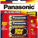Panasonic AA Alkaline Battery 8 Pack