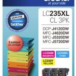 Brother LC235XLCL3PK CMY Colour High Yield Ink Cartridge (Triple Pack)