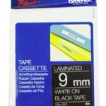 Brother TZe-325 9mm x 8m White on Black Tape