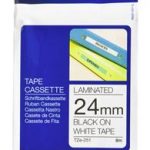 Brother TZe-251 24mm x 8m Black on White Tape