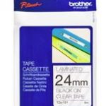 Brother TZe-151 24mm x 8m Black on Clear Tape
