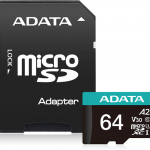 ADATA Premier Pro microSDXC UHS-I U3 A2 V30 Card with Adapter 64GB