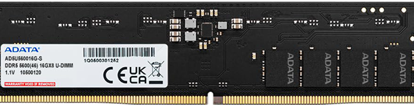 Adata 8GB DDR5-5600 RAM DIMM Lifetime wty